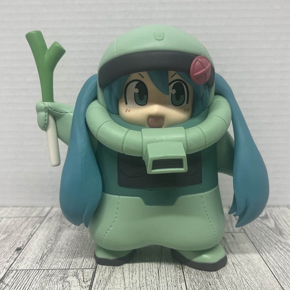 Gundam 45th x Hatsune Miku Zaku Costume Soft Vinyl Figure Leek Chibi 5.5"